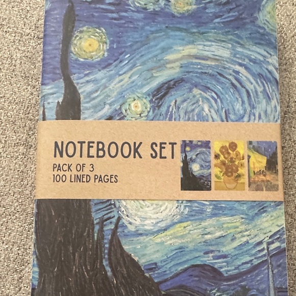 NEW! Set of 3 Vincent Van Gogh painting inspired notebooks - Picture 4 of 4